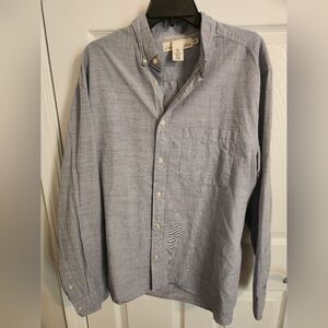 H&M Blue Casual Button-Down Shirt